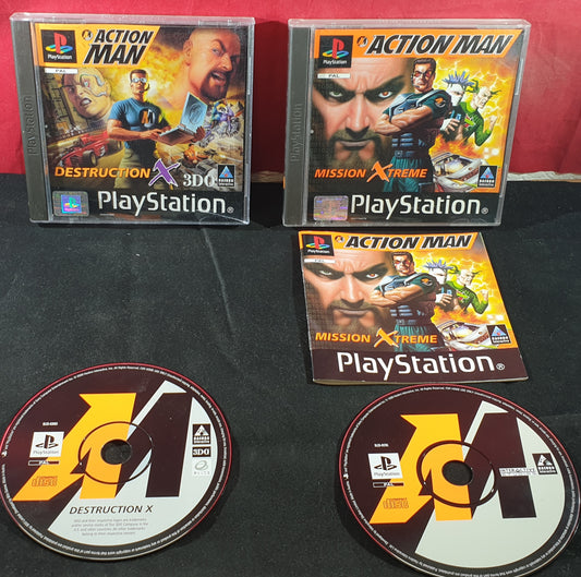 Action Man Mission Xtreme & Destruction X Sony Playstation 1 (PS1) Game Bundle