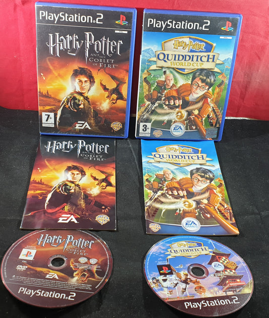 Harry Potter Goblet of Fire & Quidditch World Cup Sony Playstation 2 (PS2) Game Bundle