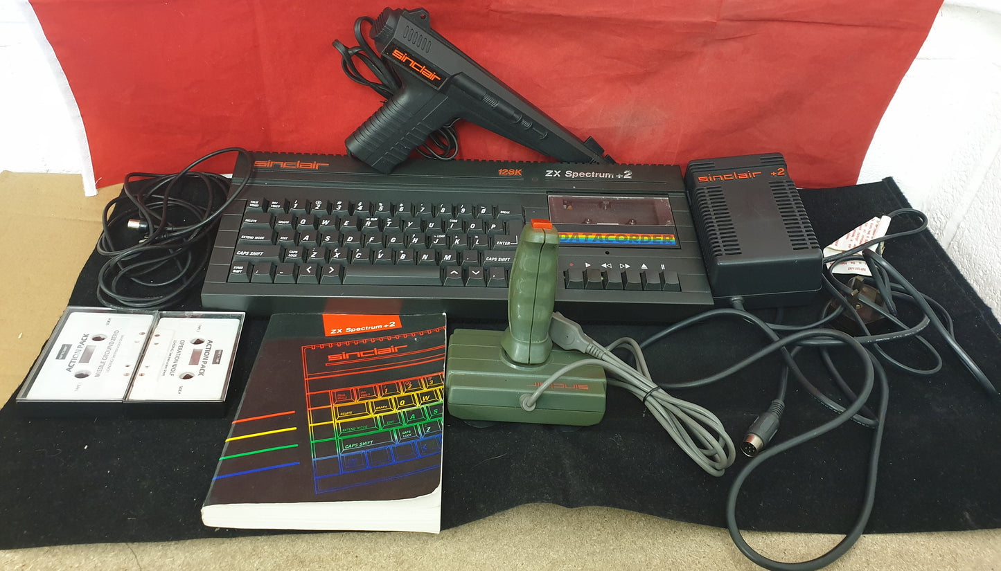 ZX Spectrum +2 Action Pack Console complete and working