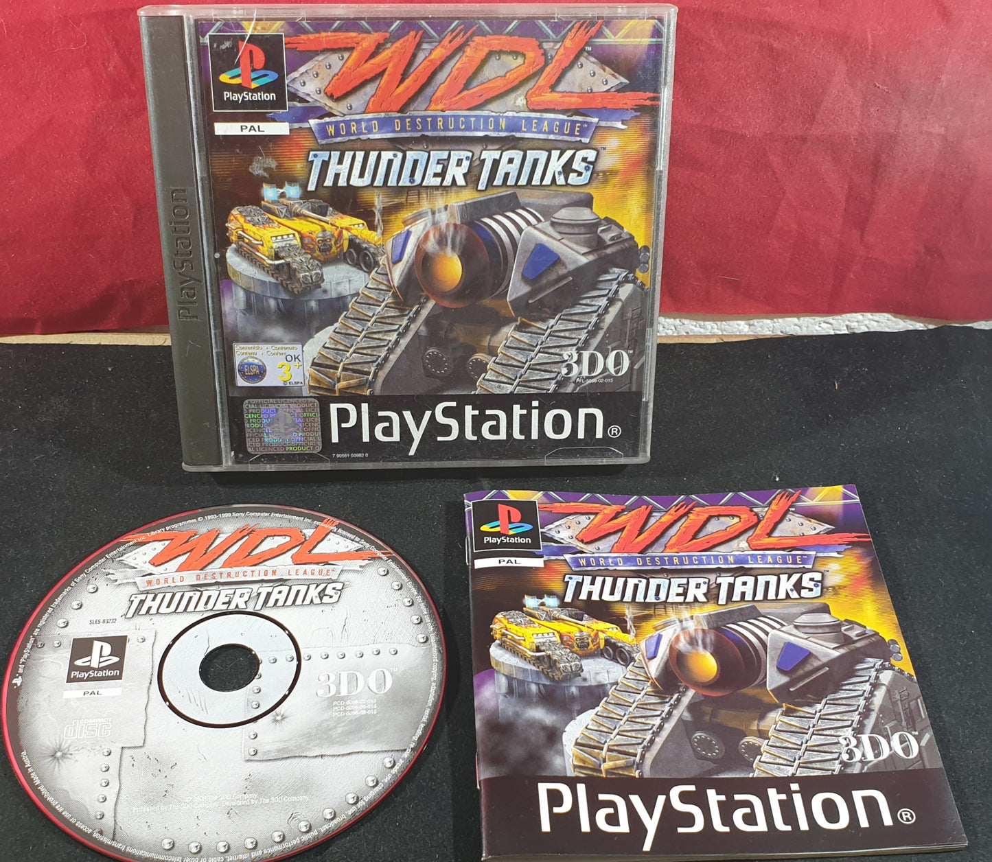 World Destruction League Thunder Tanks Sony Playstation 1 (PS1) Game