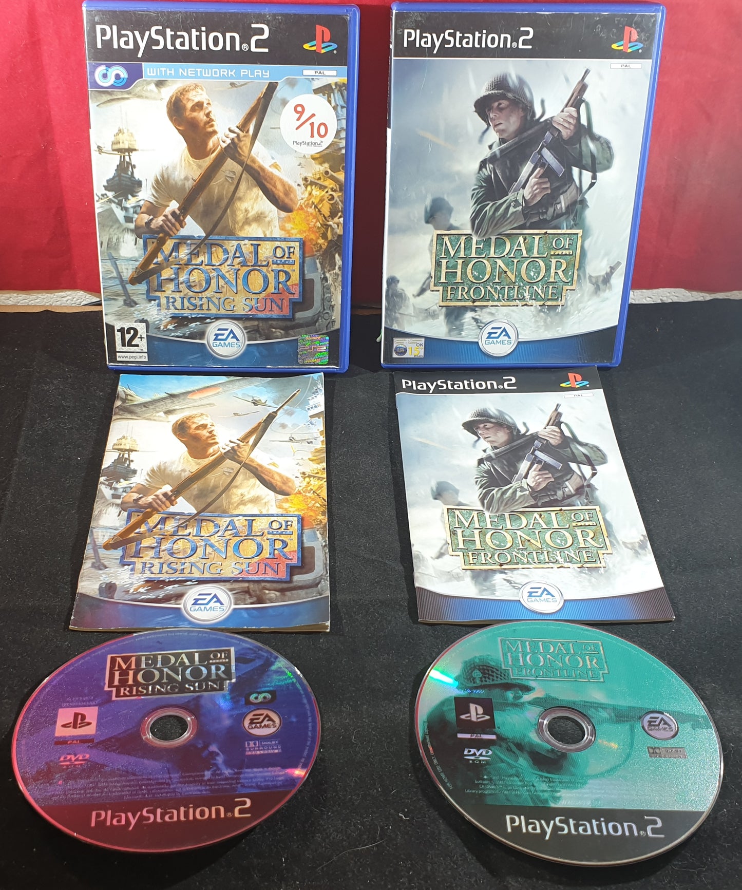Medal of Honor Frontline & Rising Sun Sony Playstation 2 (PS2) Game Bundle