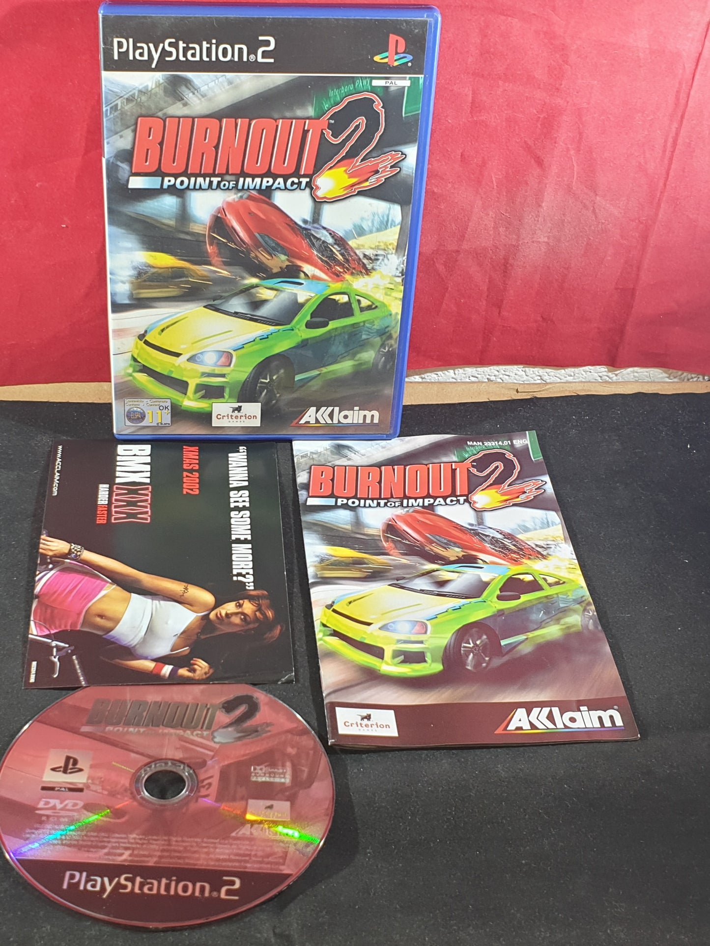 Burnout 2 Point of Impact Black Label Sony Playstation 2 (PS2) Game