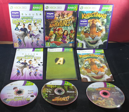 Kinect Sports, Adventures & Kinectimals Microsoft Xbox 360 Game Bundle