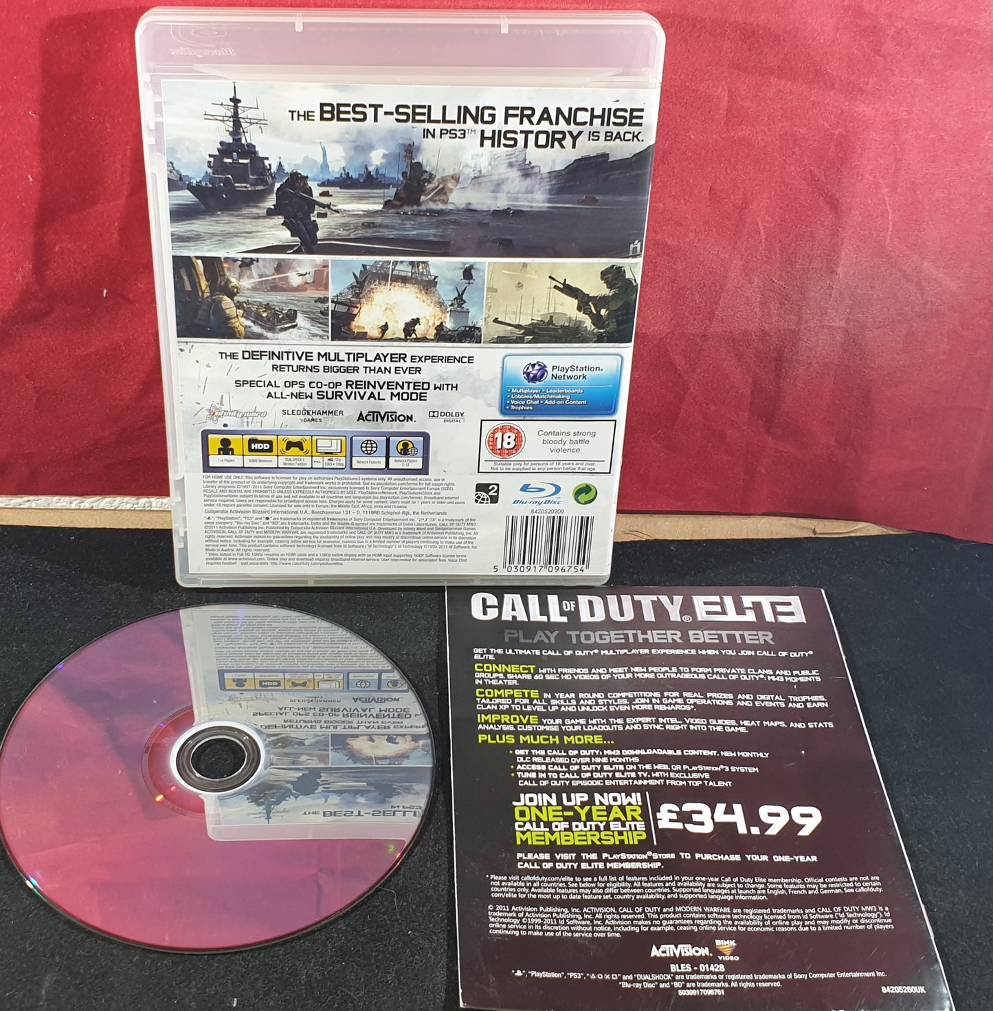 Call of Duty Modern Warfare 3 Sony Playstation 3 (PS3) Game
