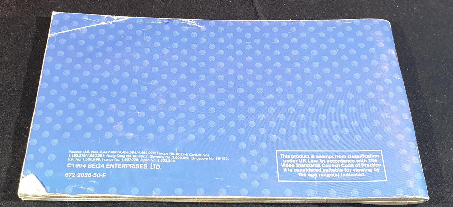 Sonic & Knuckles Sega Mega Drive Spare Manual Only