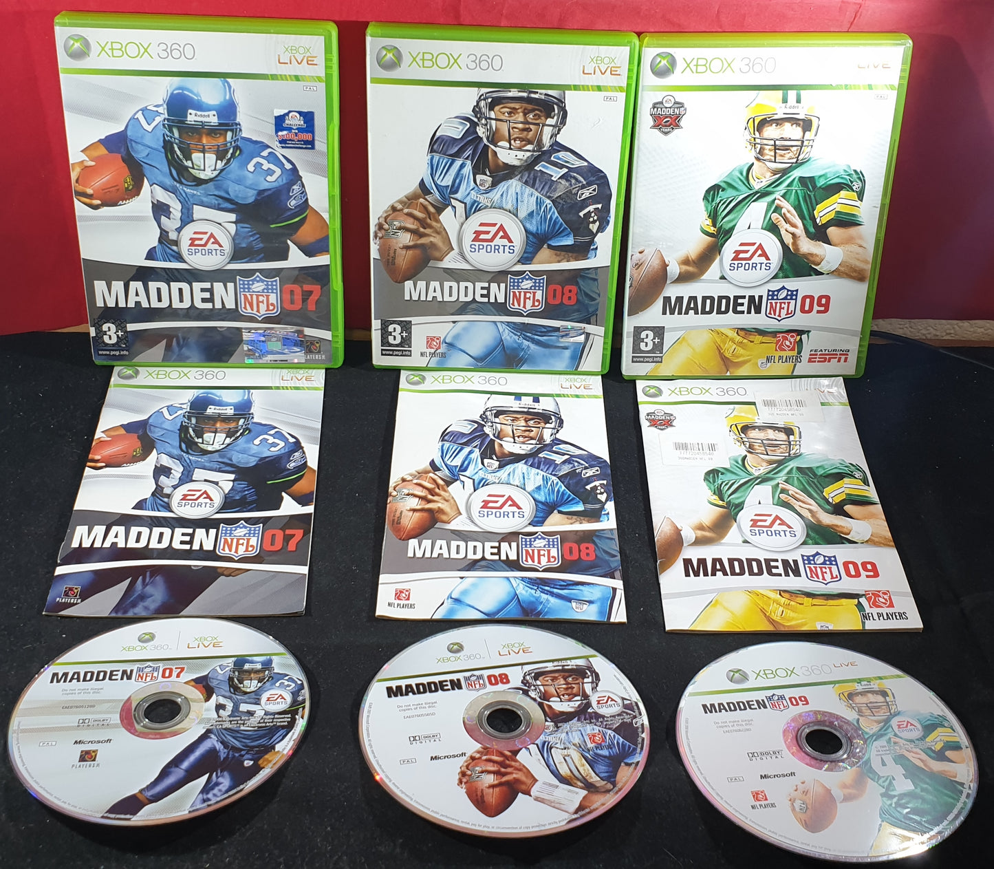 Madden NFL 07 - 09 Microsoft Xbox 360 Game Bundle