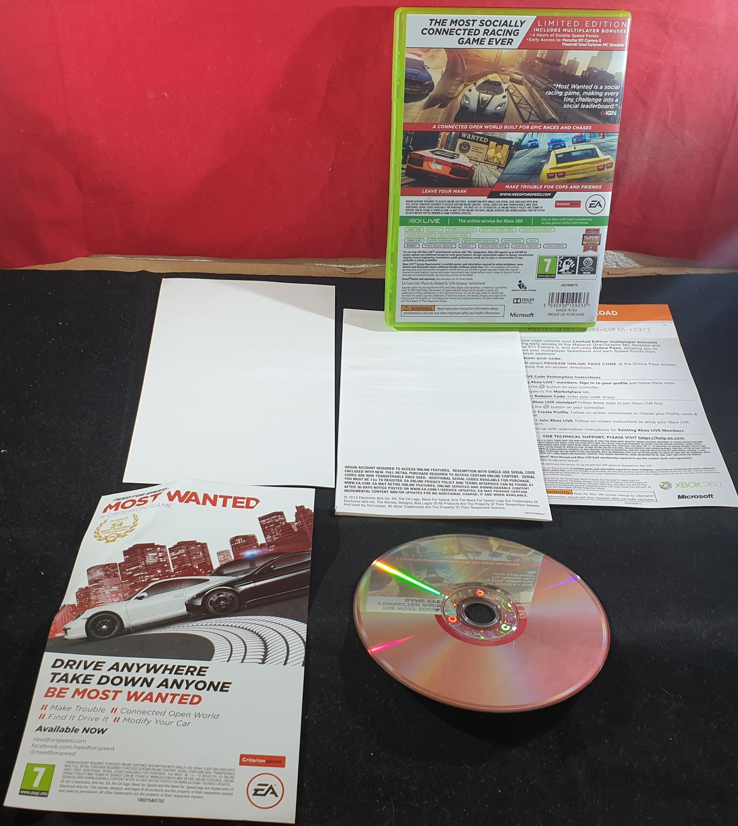Need for Speed Most Wanted Limited Edition Microsoft Xbox 360 Game