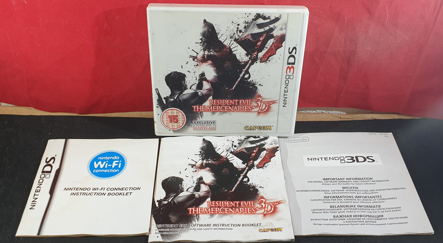 Resident Evil the Mercenaries 3D Nintendo 3DS Empty Case & Manual Only