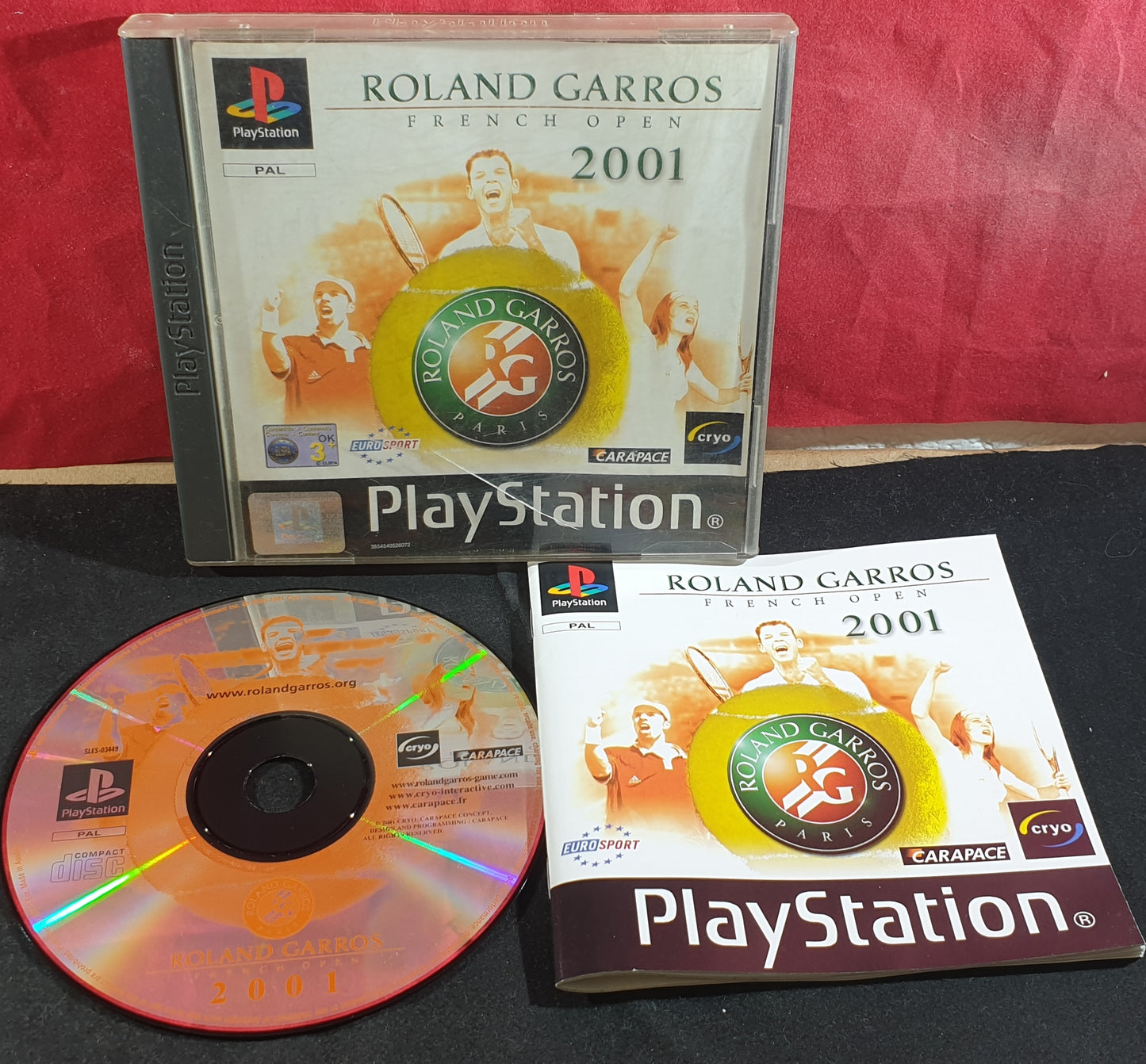 Roland Garros French Open 2001 Sony Playstation 1 (PS1) Game