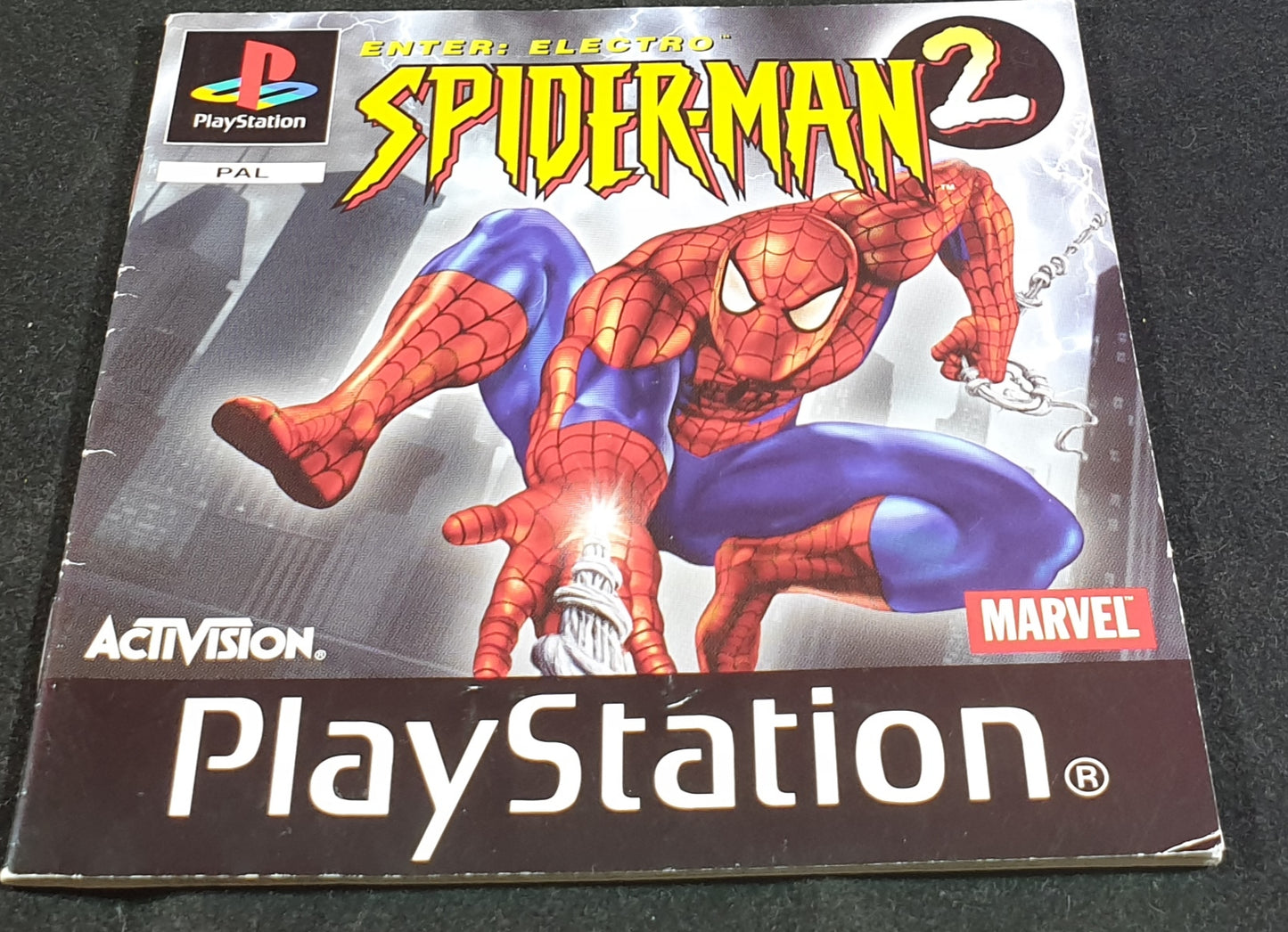 Spider-Man 2 Enter Electro Sony Playstation 1 (PS1) Spare Manual Only