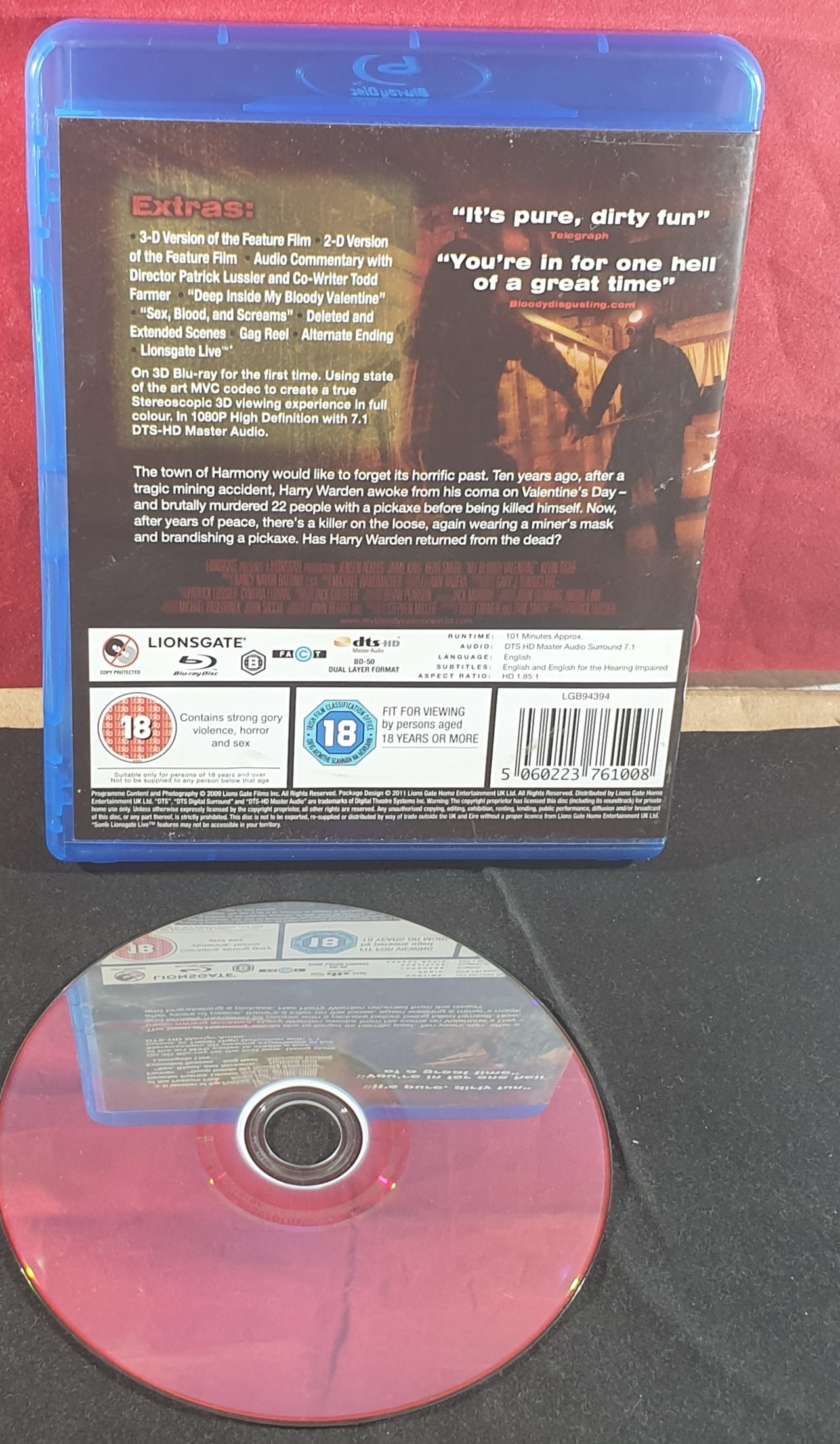 My Bloody Valentine 3D Blu Ray DVD