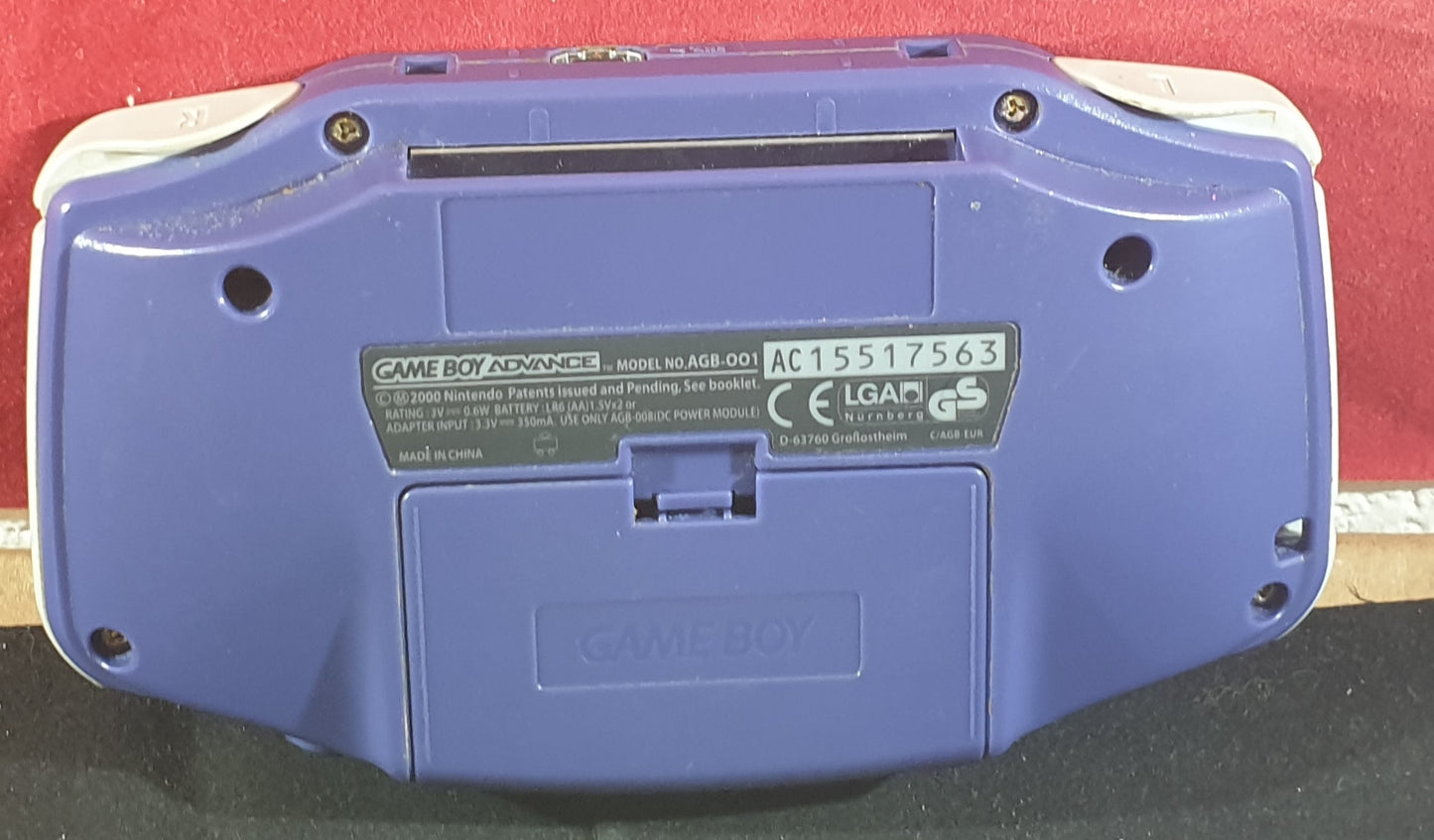 Purple Nintendo Game Boy Advance Console