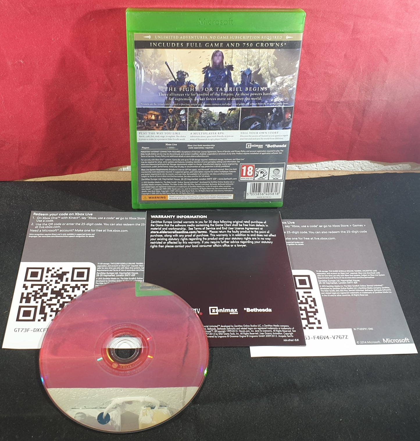 The Elder Scrolls Online Tamriel Unlimited Microsoft Xbox One Game
