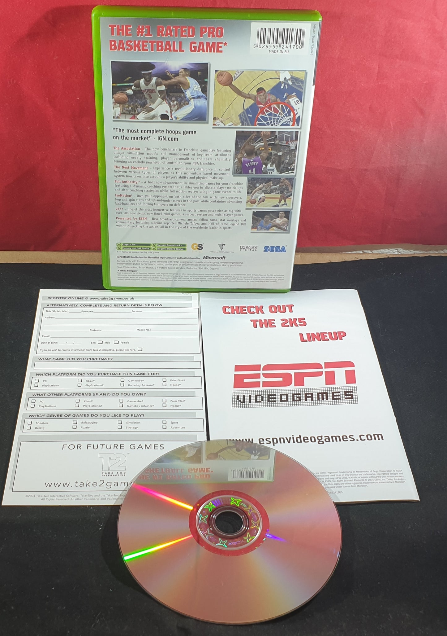 ESPN NBA 2K5 Microsoft Xbox Game