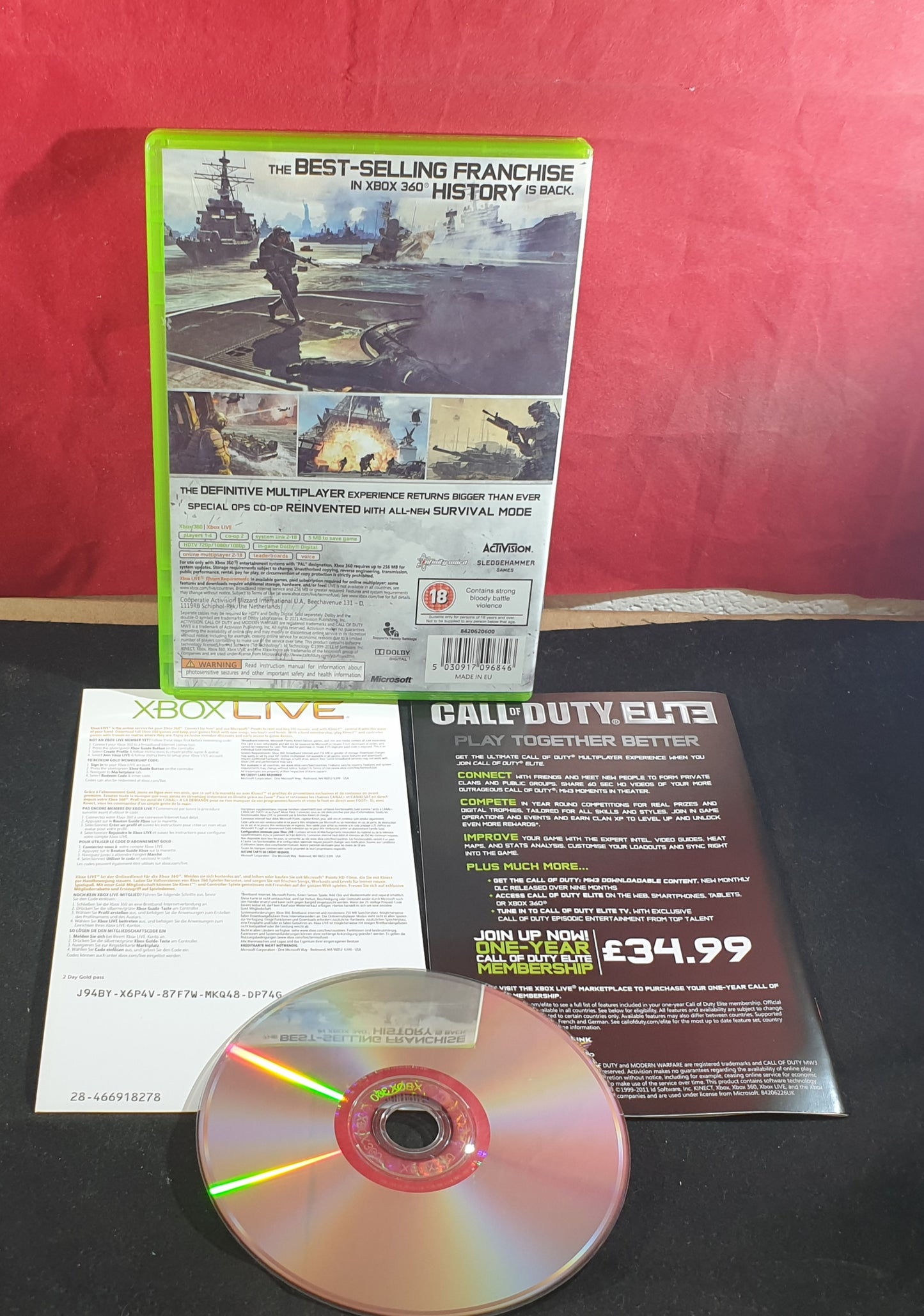 Call of Duty Modern Warefare 3 Microsoft Xbox 360 Game