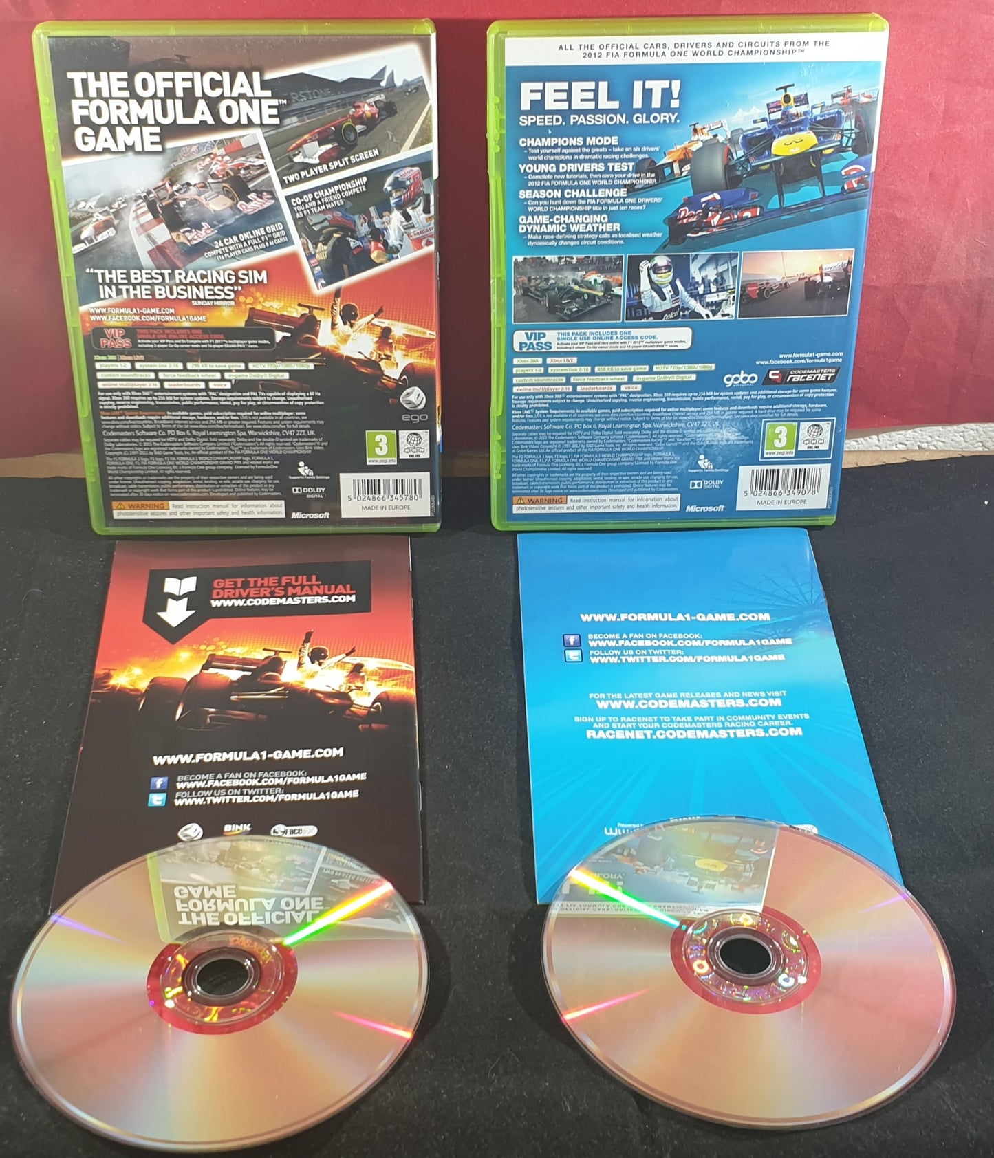 F1 Formula 1 2011 & 2012 Microsoft Xbox 360 Game Bundle