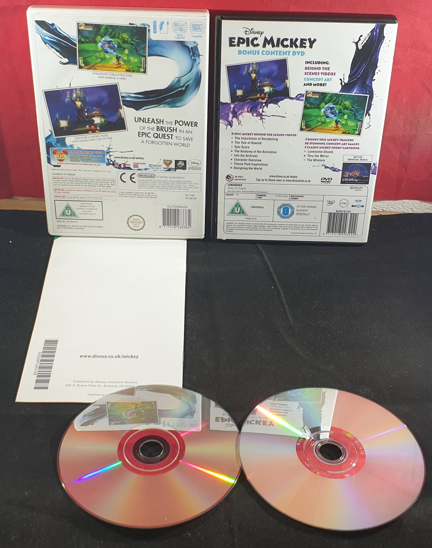 Epic Mickey with Bonus Content DVD Nintendo Wii Game