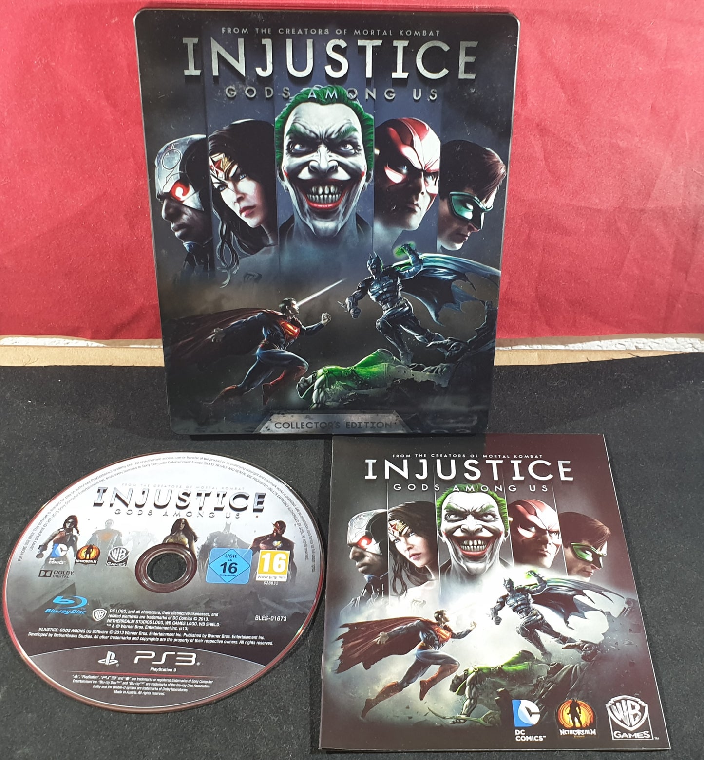 Injustice Gods Among Us Collector's Edition Steel Case Sony Playstation 3 (PS3) Game