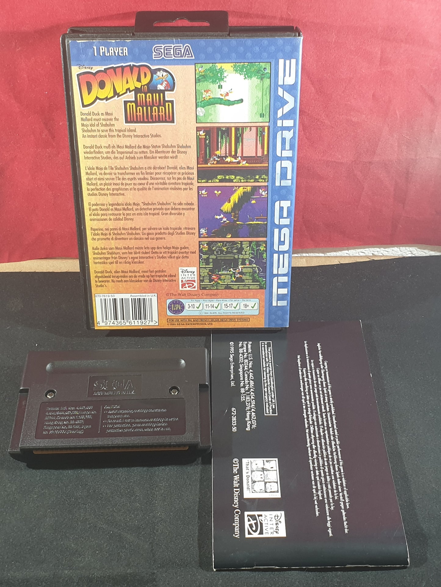 Donald in Maui Mallard Sega Mega Drive Rare Game