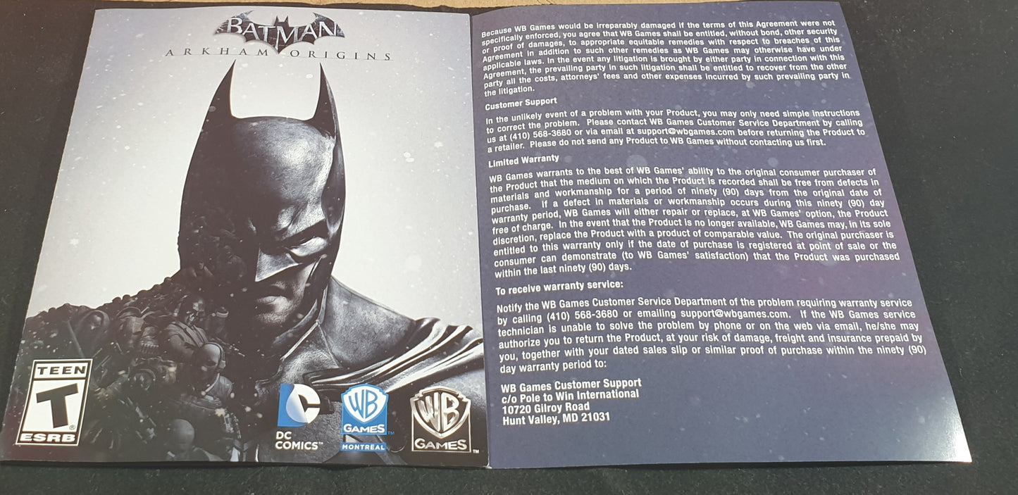Batman Arkham Origins Sony Playstation 3 (PS3) Game