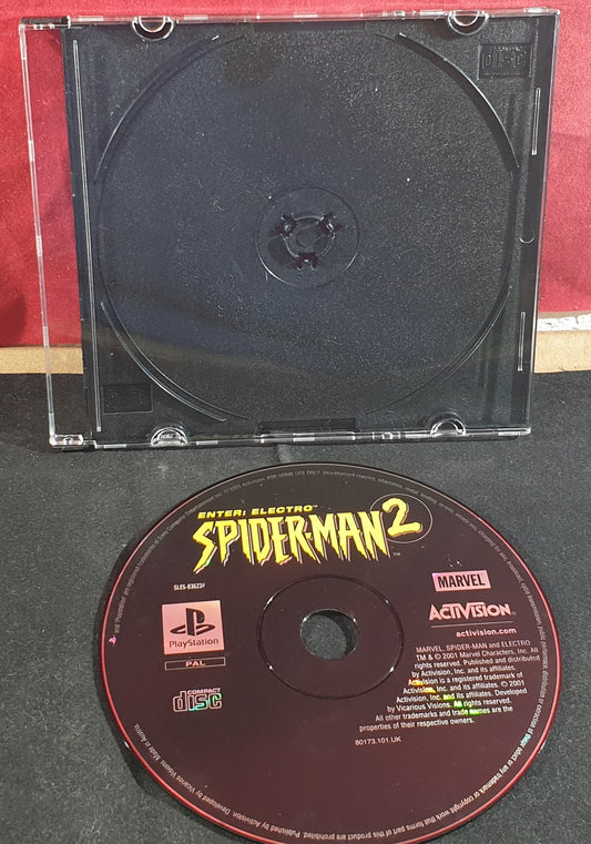 Spider-Man 2 Enter Electro Sony Playstation 1 (PS1) Game Disc Only