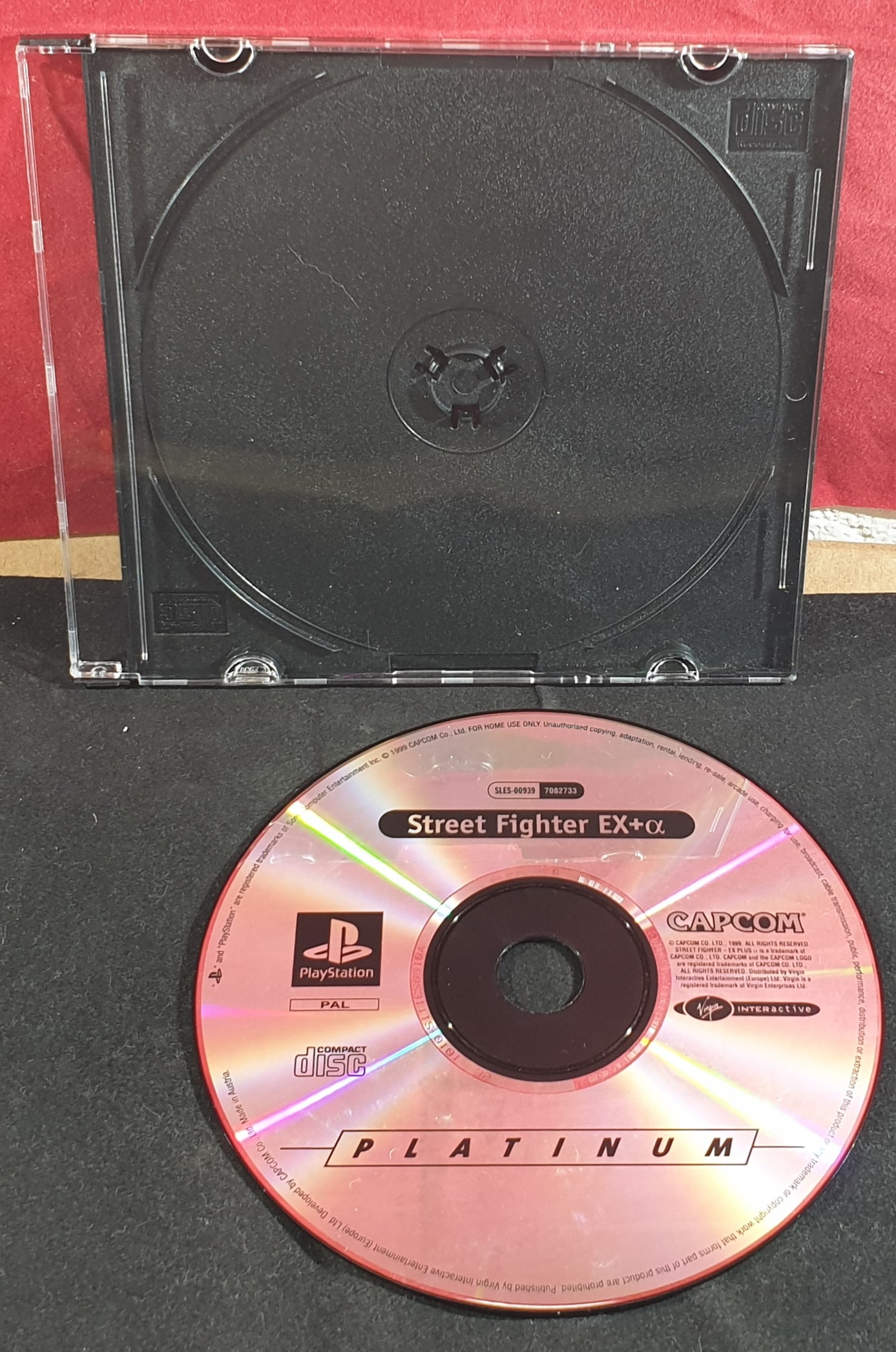Street Fighter EX Plus a Sony Playstation 1 (PS1) Game Disc Only