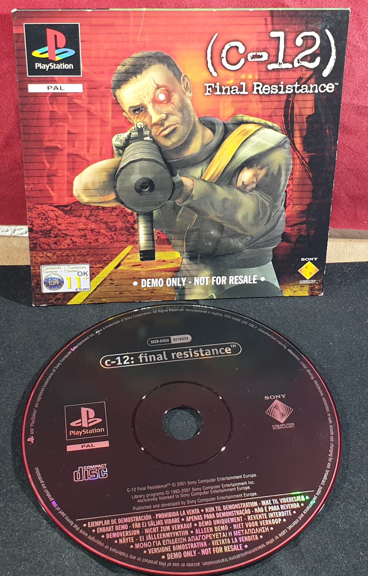 C-12 Final Resistance Sony Playstation 1 (PS1) Demo Disc