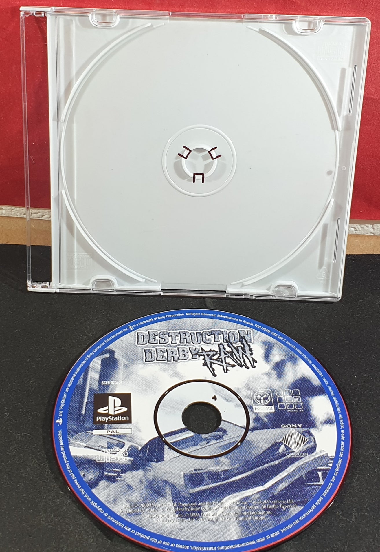 Destruction Derby Raw Sony Playstation 1 (PS1) Game Disc Only