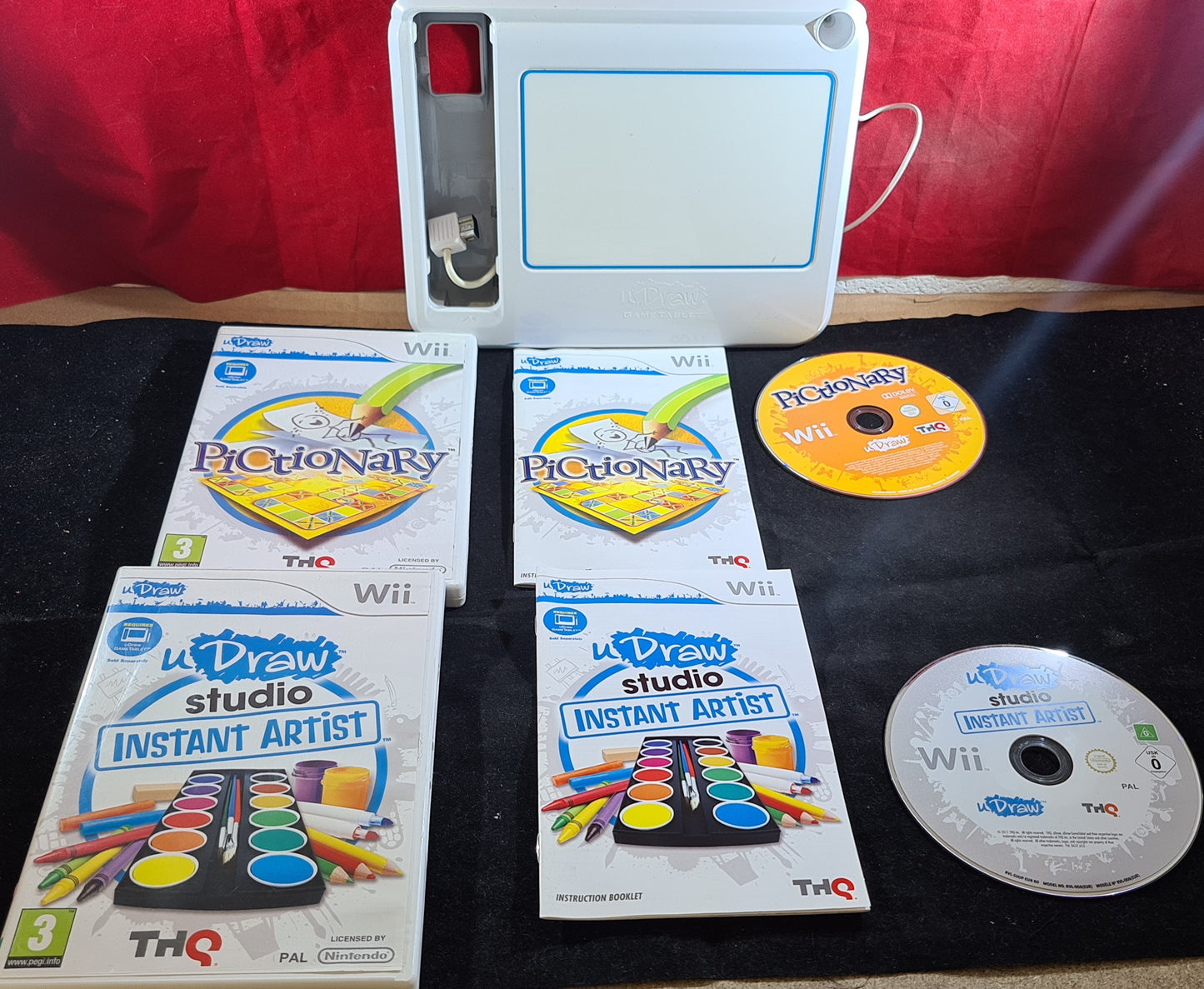 Udraw Tablet with Instant Artist and Pictionary Nintendo Wii Game & Accessory Bundle