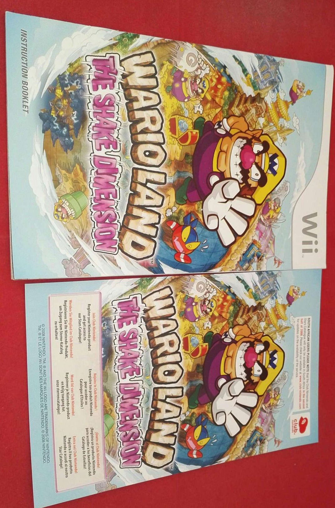 Wario Land the Shake Dimension Nintendo Wii Spare Manual Only