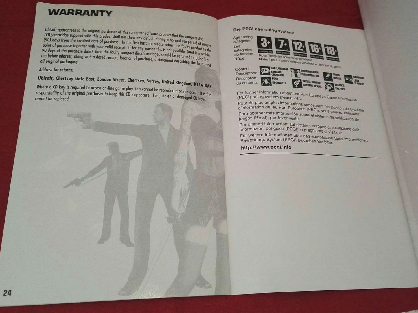 Red Steel Nintendo Wii Spare Manual Only