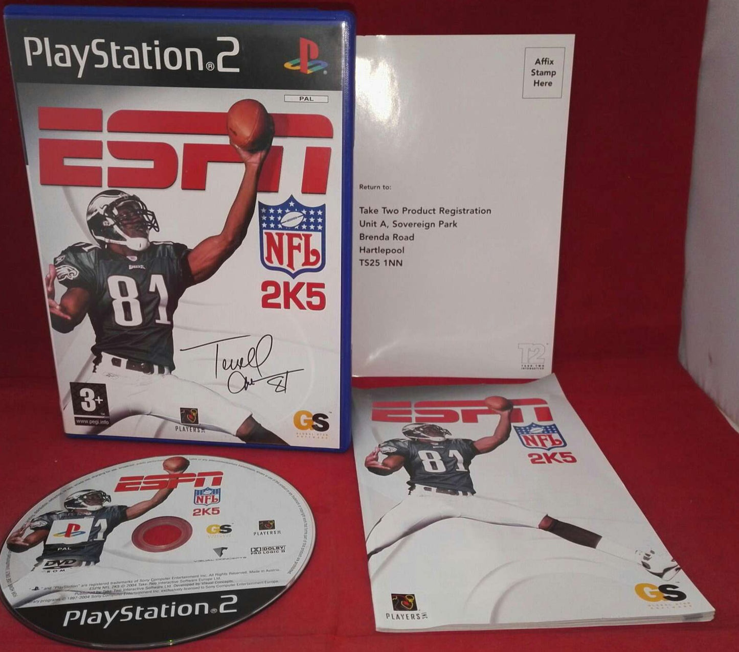 ESPN NFL 2K5 Sony Playstation 2 (PS2) RARE Game