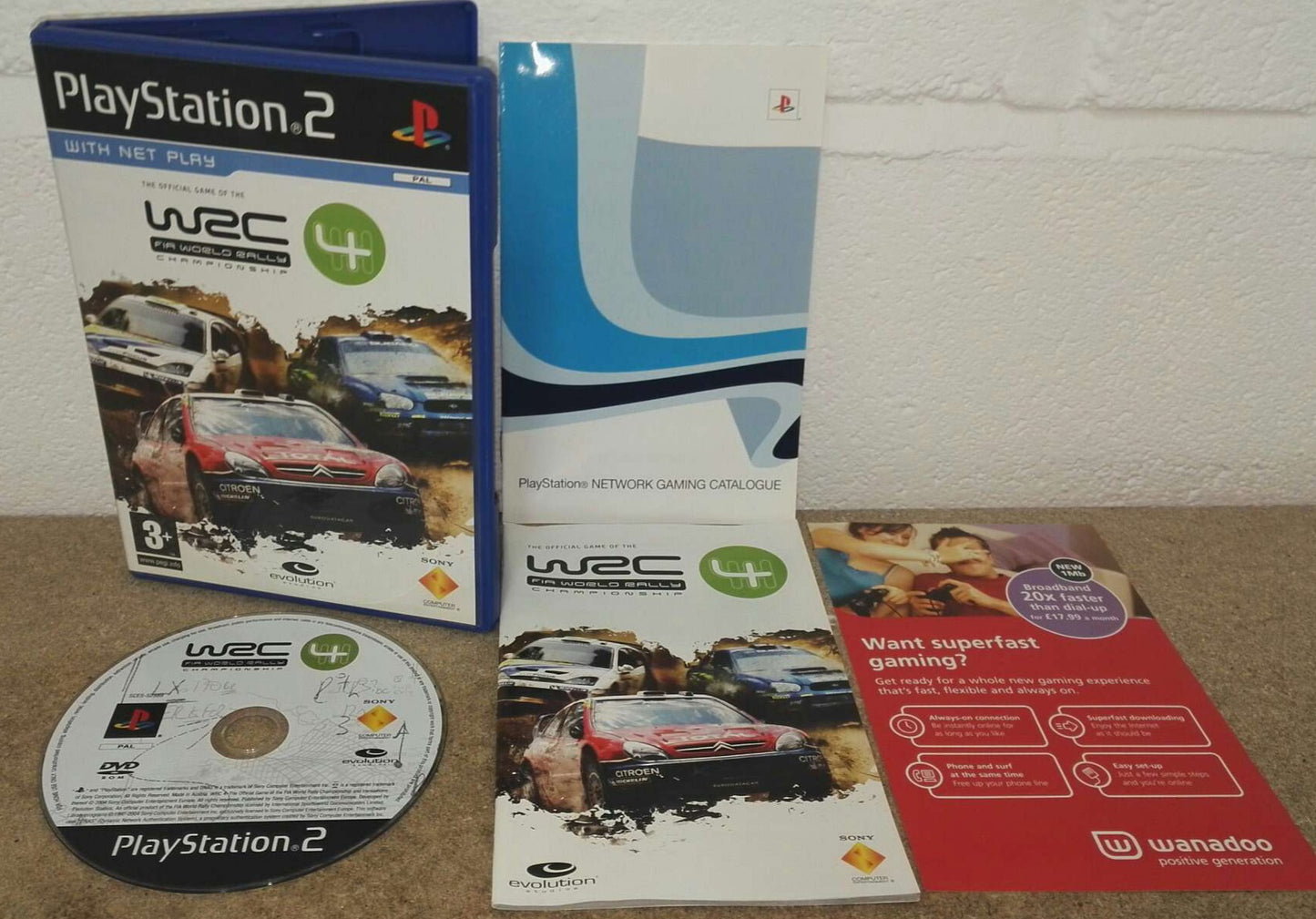 WRC World Rally Championship 4 Sony Playstation 2 (PS2) Game