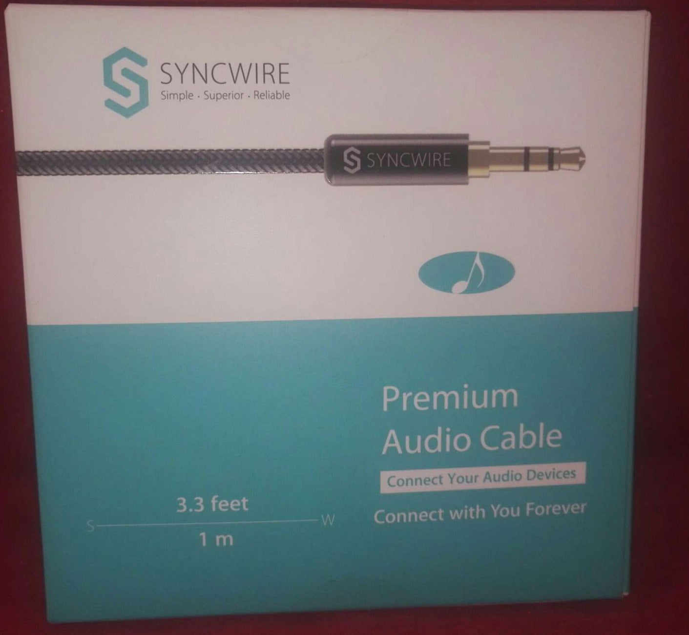 Brand New and Sealed Syncwire 1m Premium Audio Cable Accessory