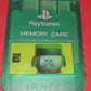 Official Playstation 1 (PS1) Crystal Green Memory Card with South Park Sticker Accessory