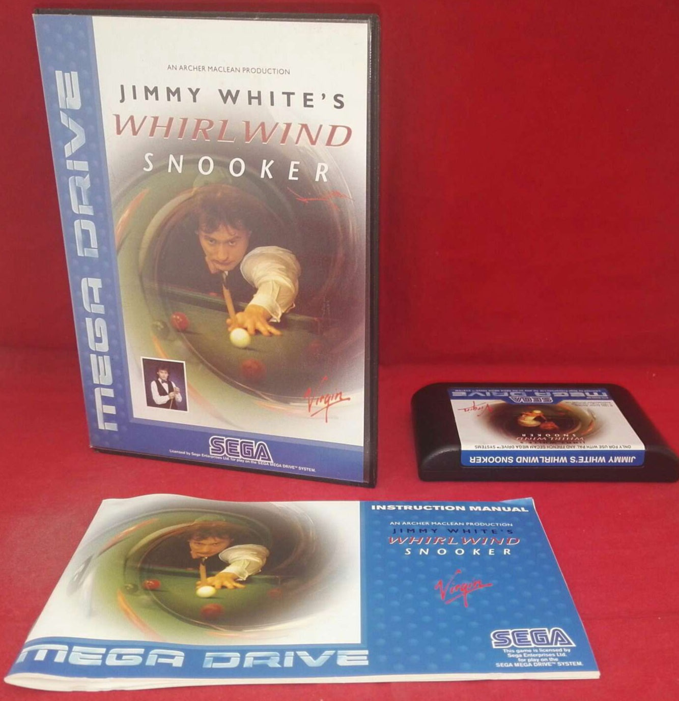 Jimmy White's Whirlwind Snooker Sega Mega Drive Game