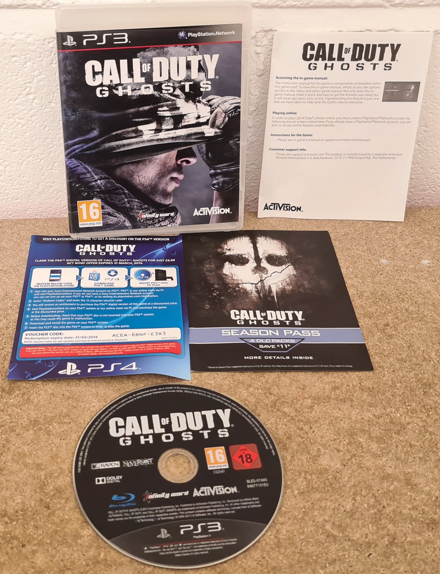 Call of Duty Ghosts Sony Playstation 3 (PS3) Game