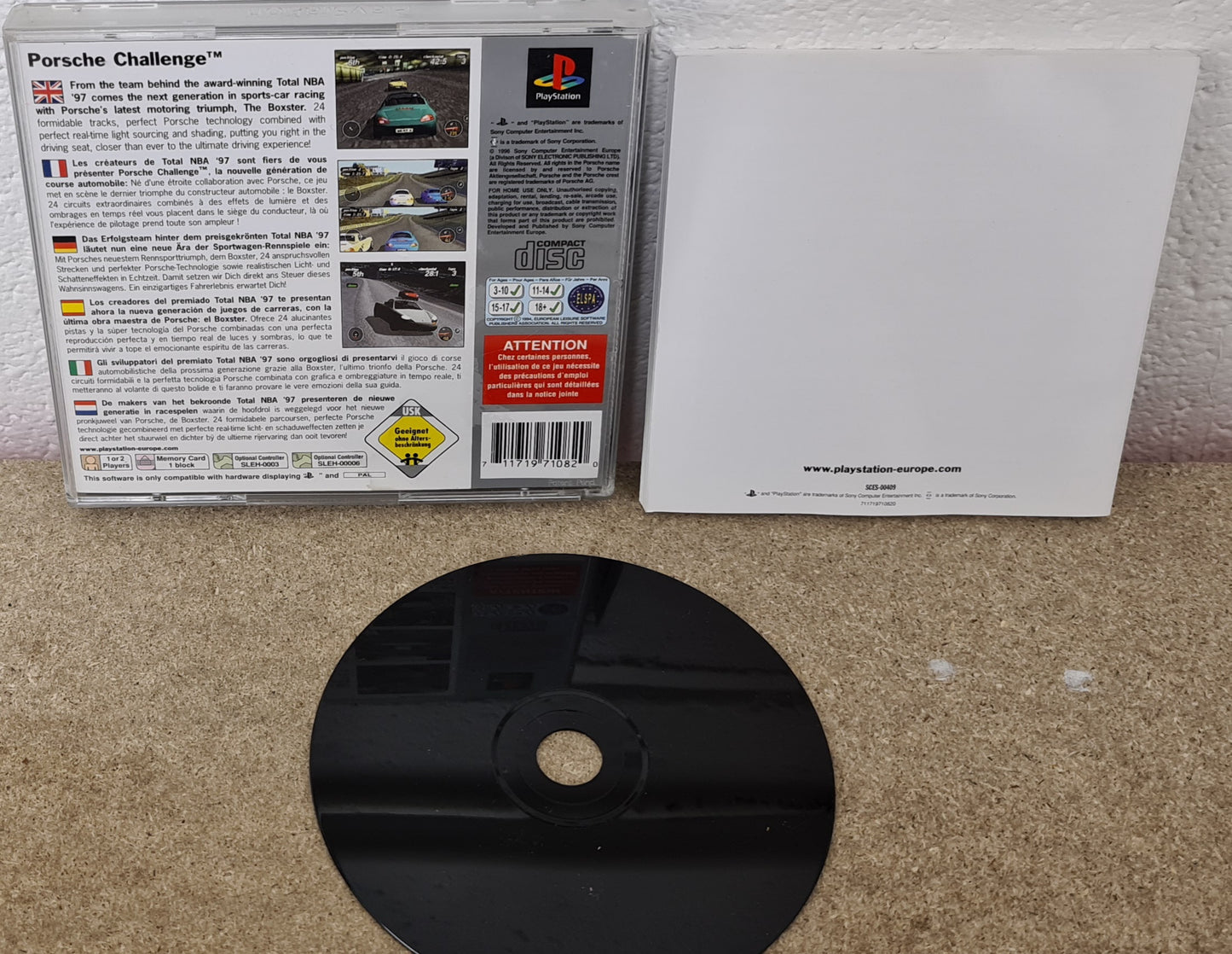 Porsche Challenge Platinum Sony Playstation 1 (PS1) Game