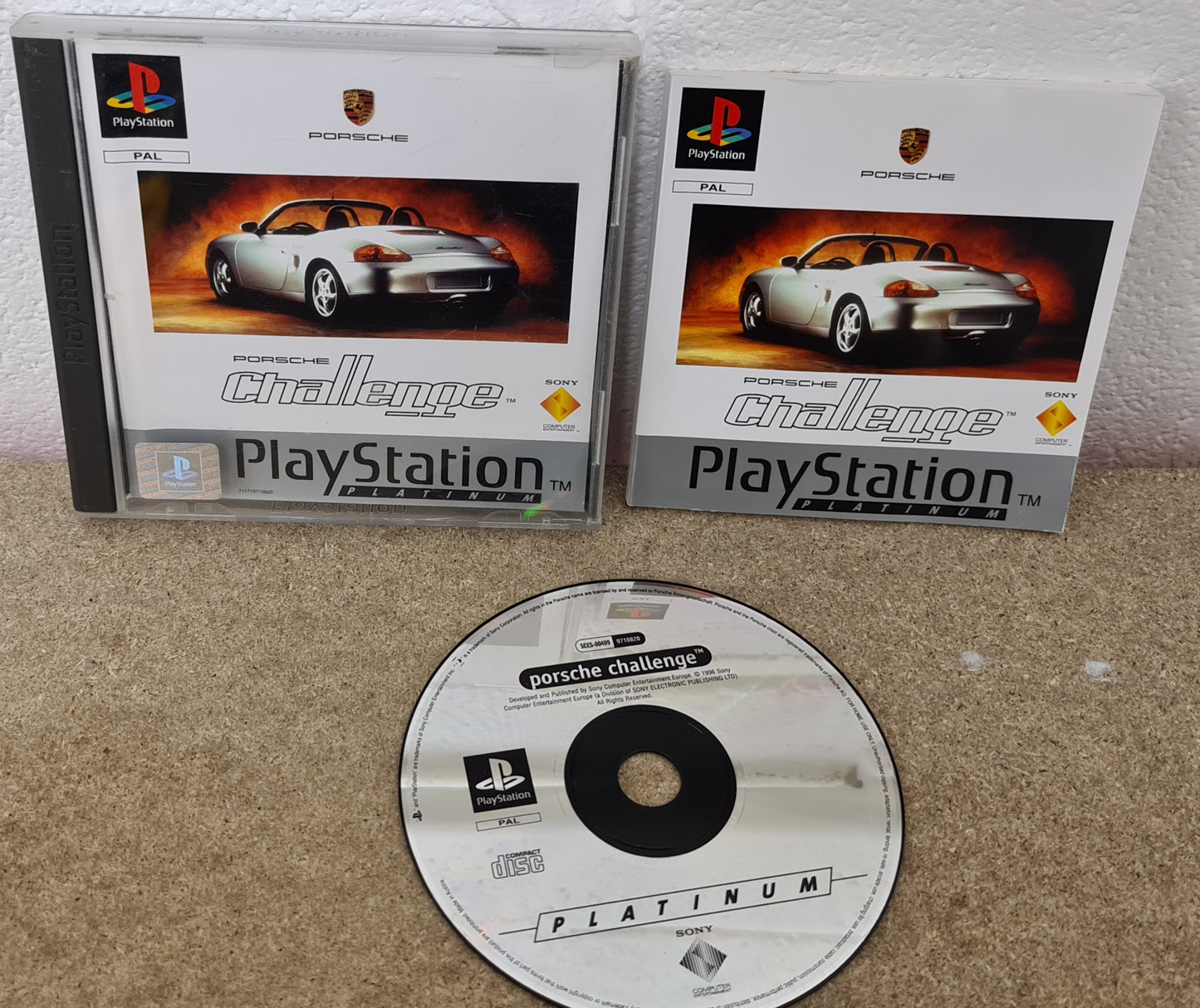Porsche Challenge Platinum Sony Playstation 1 (PS1) Game