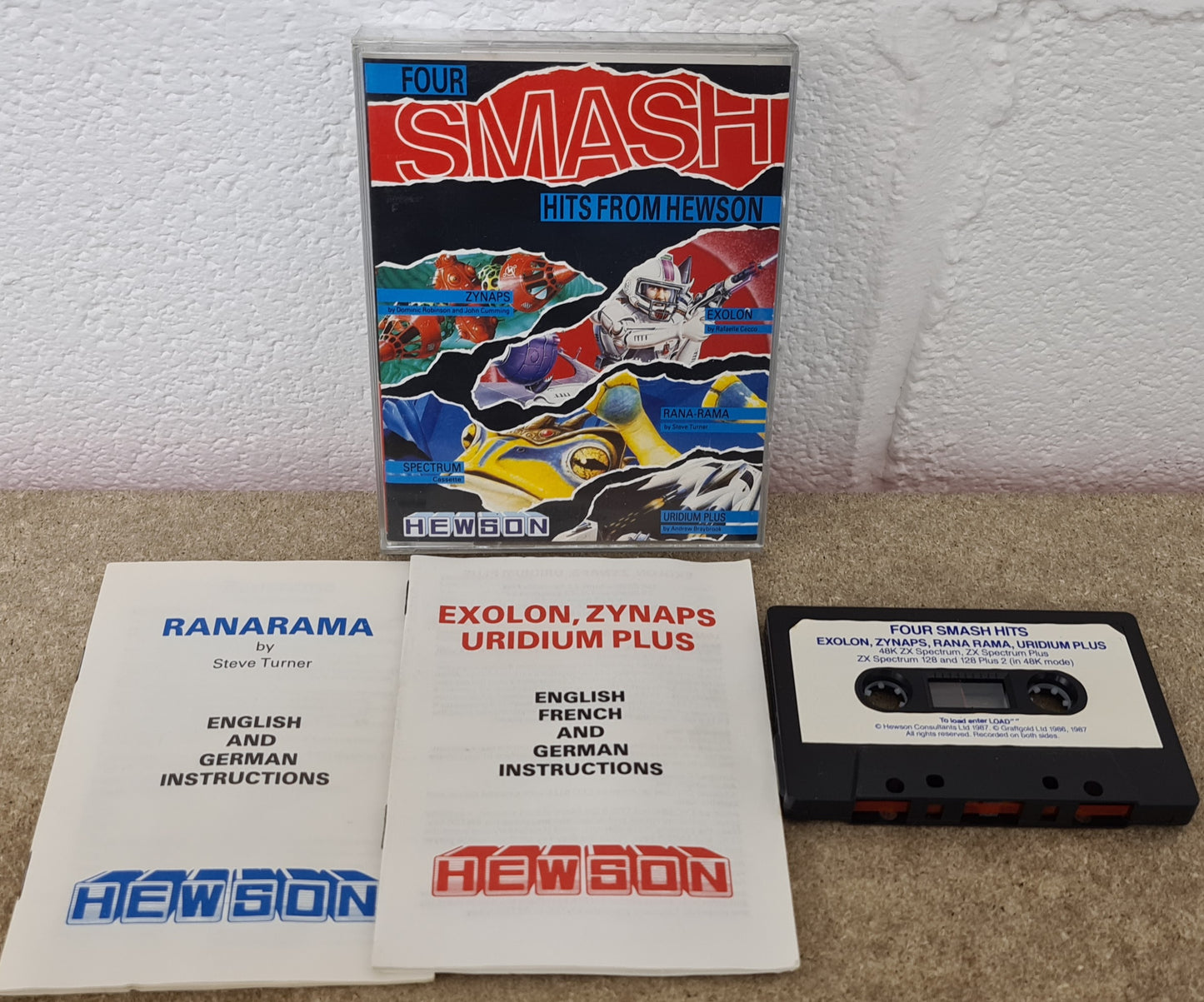 Four Smash Hits from Hewson ZX Spectrum RARE Game