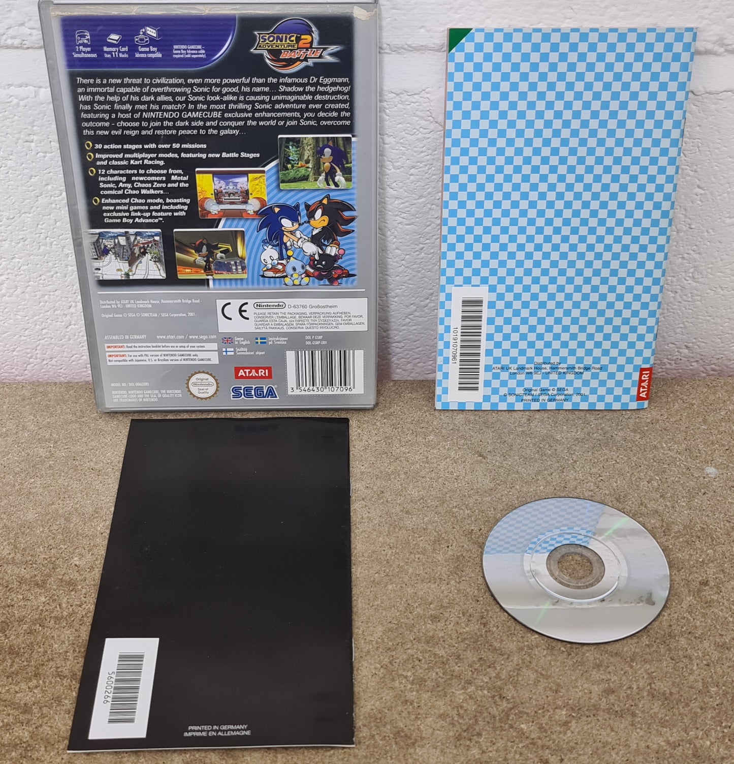 Sonic Adventure 2 Battle Nintendo Gamecube Game