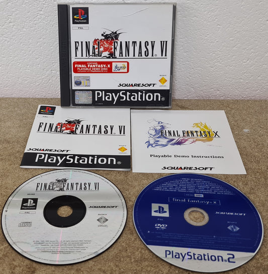 Final Fantasy VI with FF X Demo Sony Playstation 1 (PS1) Game
