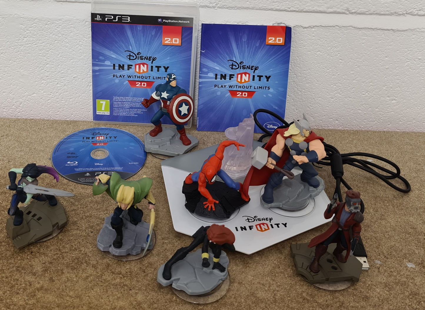 Disney Infinity 2.0 with Portal & 7 Marvel Characters Sony Playstation 3 (PS3) Game & Accessory