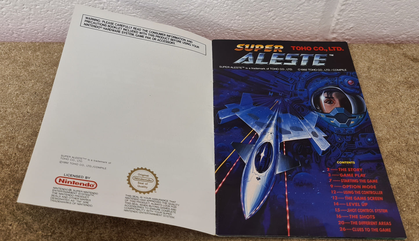 Super Aleste Super Nintendo (SNES) Game