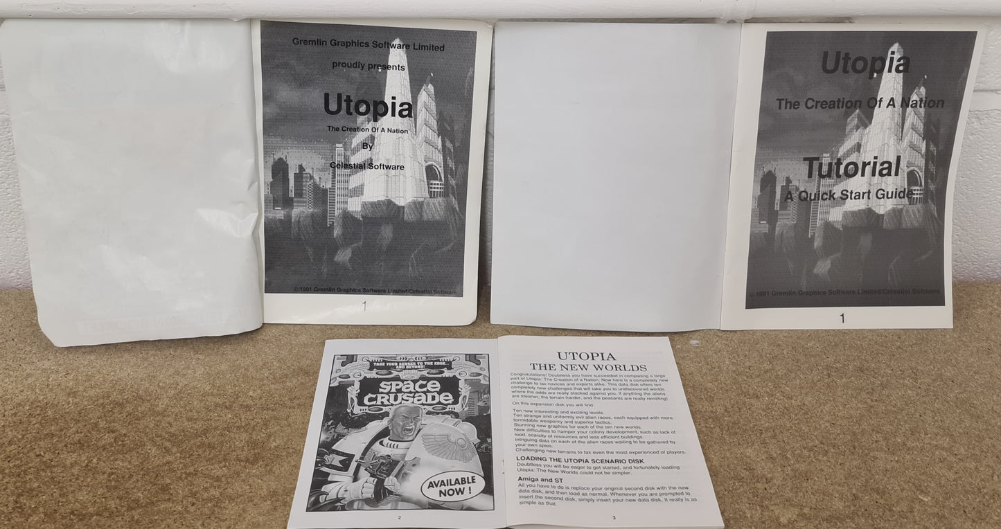 Utopia Creation of a Nation & New Worlds Atari ST Game Bundle