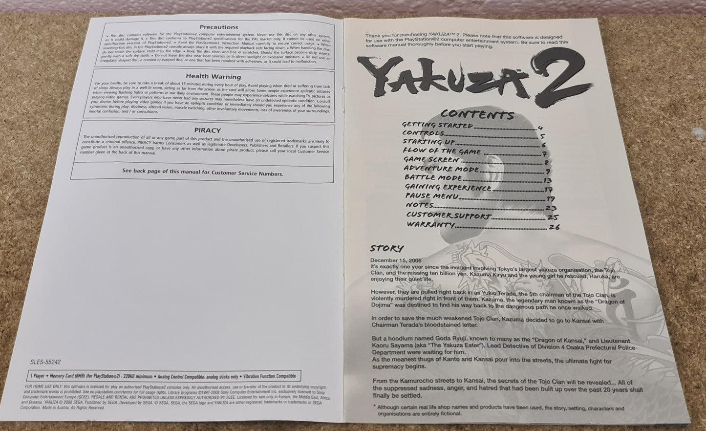 Yakuza 2 Sony Playstation 2 (PS2) Game