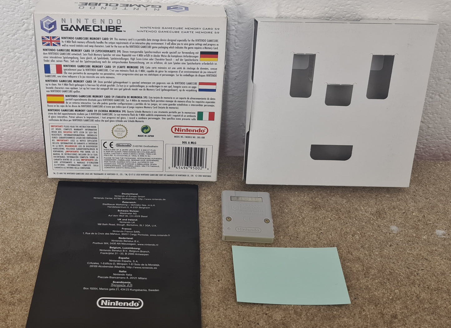 Boxed Official Nintendo GameCube Memory Card 59 Accessory