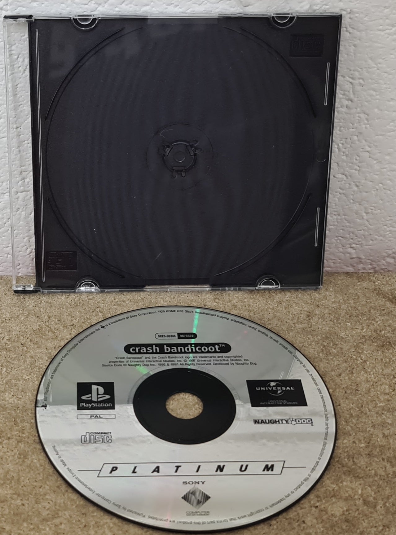 Crash Bandicoot Platinum Sony Playstation 1 (PS1) Disc Only