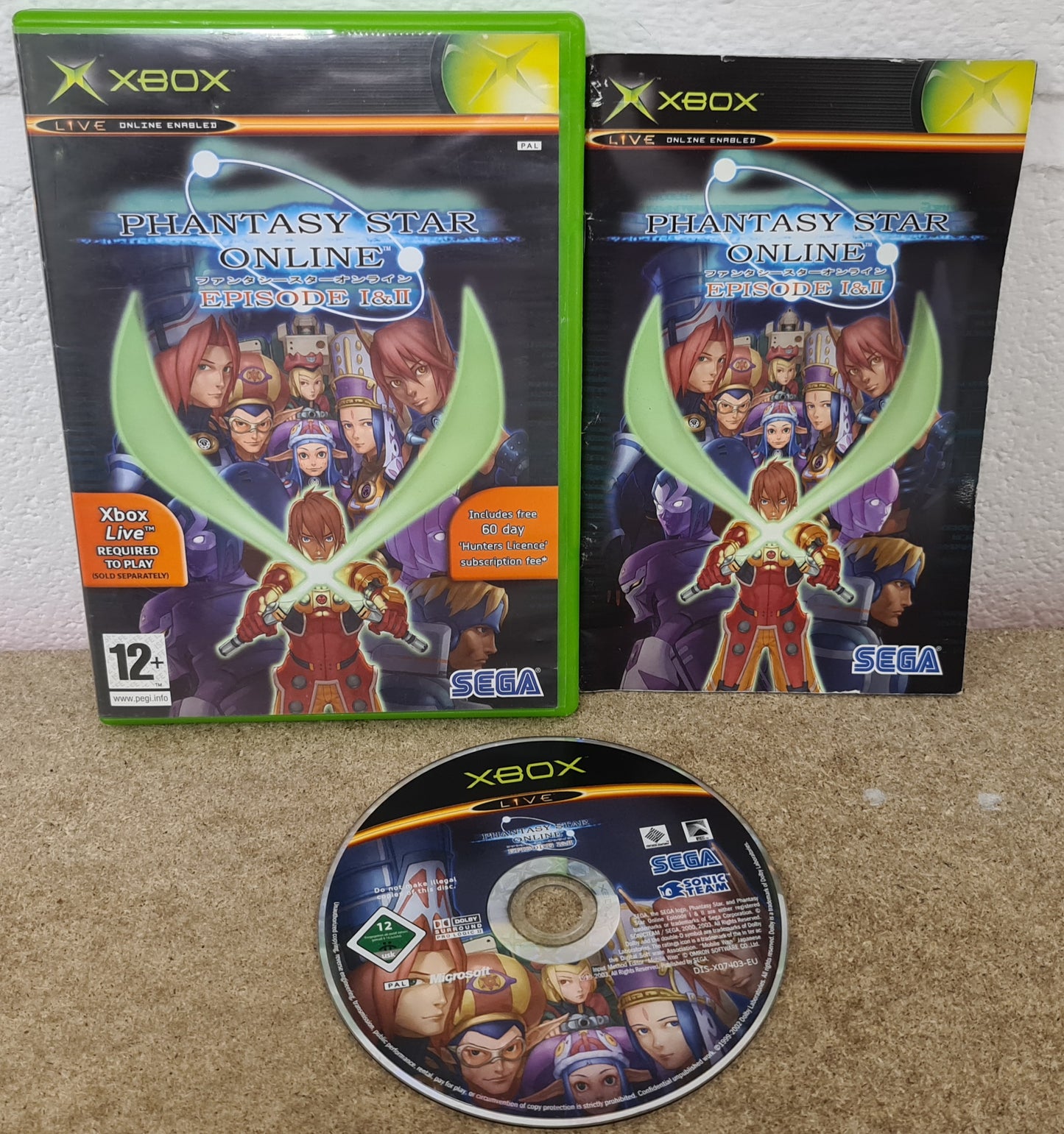 Phantasy Star Online Episodes I & II Microsoft Xbox Game