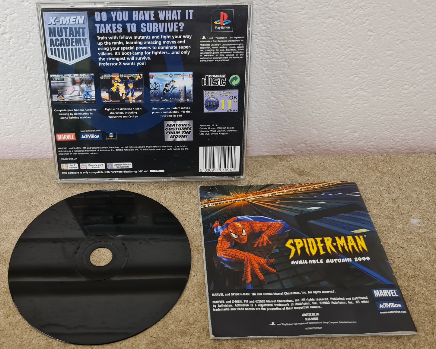 X-Men Mutant Academy Sony Playstation 1 (PS1) Game